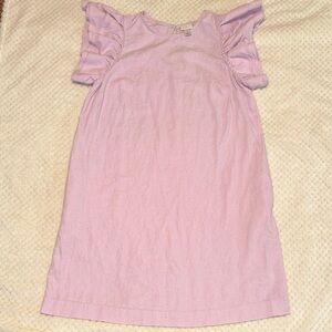 👗 A New Day Pink Linen Blend Ruffle Sleeve Dress – Women’s Small – Soft Spring